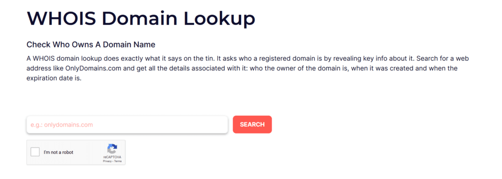 whois lookup