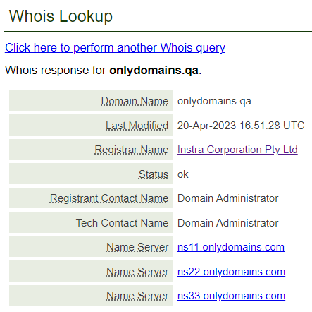 What is the WHOIS lookup 